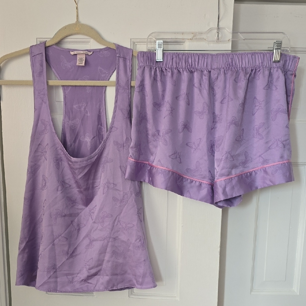 Victoria's Secret Purple Butterfly Pajama Set